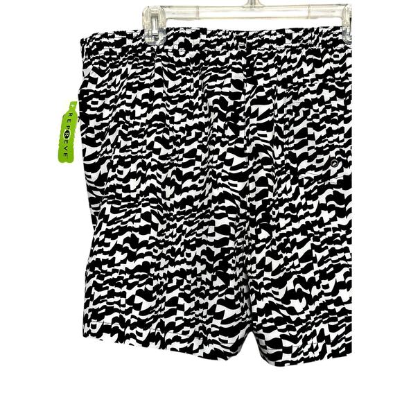 Open Edit Volley Swim Trunks Elastic Waistband Built-In Mesh Black/White XL NWT - Picture 5 of 8